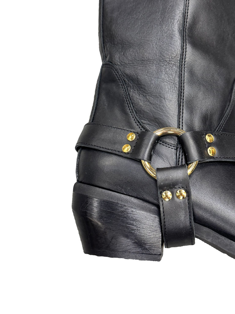 BUTY ZIMOWE CZARNE, WYSOKIE KOWBOJKI KOZAKI LESTROSA 1880 - obrazek 2