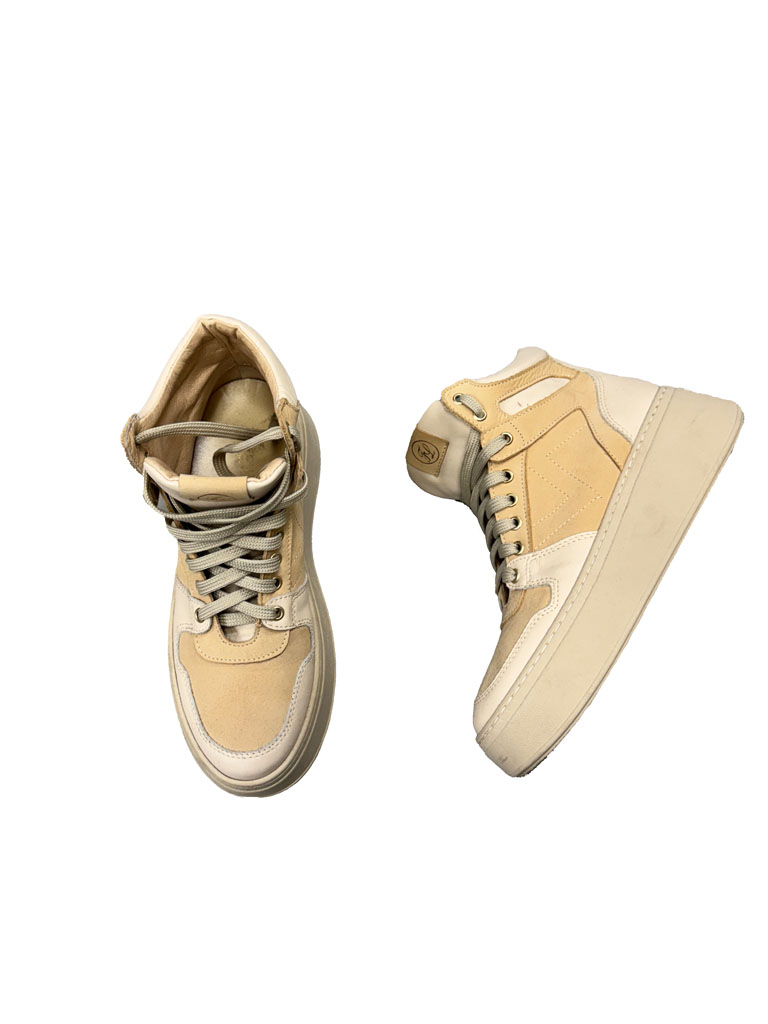 BUTY ZIMOWE BEŻOWE SNEAKERSY NA PLATFORMIE FEDERICA LANCIONI CLAIRE - obrazek 2