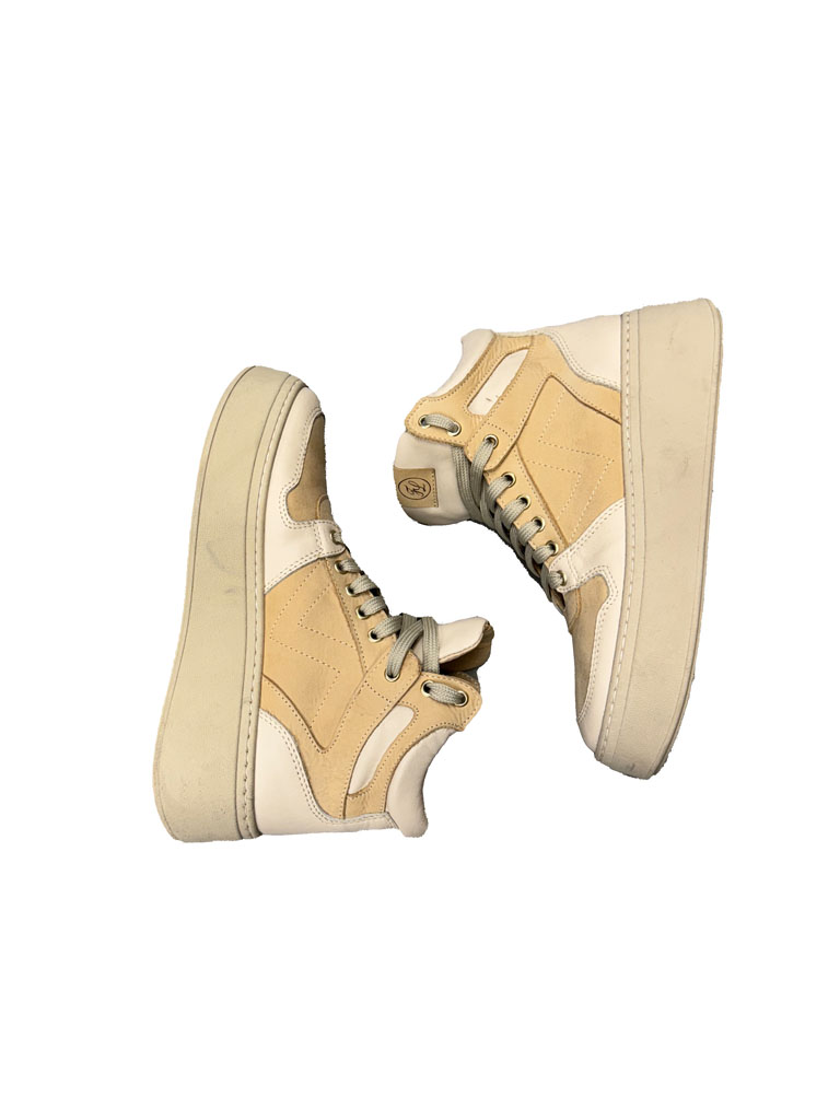 BUTY ZIMOWE BEŻOWE SNEAKERSY NA PLATFORMIE FEDERICA LANCIONI CLAIRE