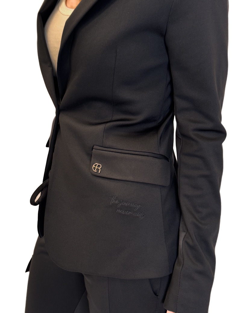 CZARNA MARYNARKA DOPASOWANY FASON ELIAS RUMELIS 245-4252 - obrazek 4