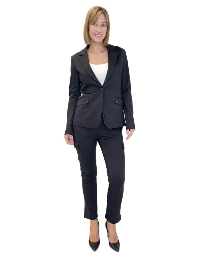 SPODNIE CZARNE DOPASOWANE BOJÓWKI ELIAS RUMELIS 245-4255 - obrazek 3