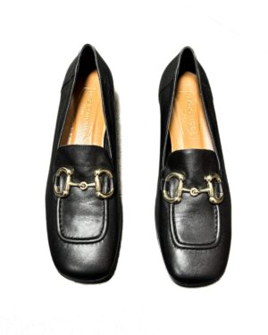 BUTY CZARNE CZÓŁENKA ZE ZŁOTĄ  SPAZIO MODA 51