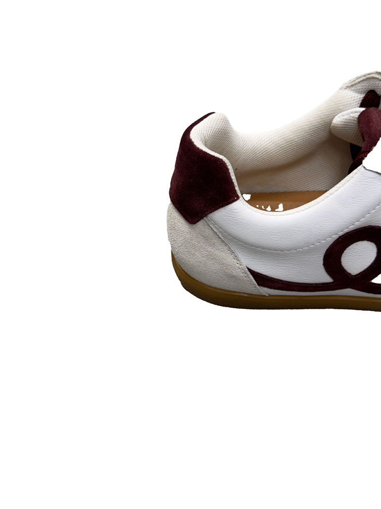 BUTY SNEAKERSY BEŻOWE Z BORDO WSTAWKAMI LESTROSA SN78 - obrazek 4