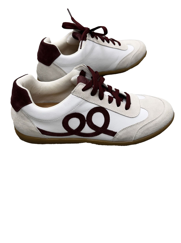 BUTY SNEAKERSY BEŻOWE Z BORDO WSTAWKAMI LESTROSA SN78 - obrazek 3
