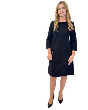 SUKIENKA CZARNA Z RĘKAWEM DO ŁOKCIA MARGITTES 767522432