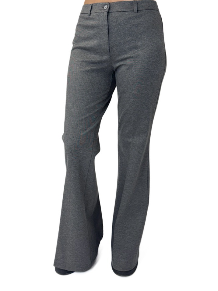 SPODNIE SZARE Z MATERIAŁU Z ROZSZERZANĄ NOGAWKĄ VICOLO TS0101 - obrazek 4