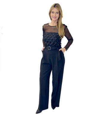 KOMBINEZON CZARNY ELEGANCKI IMPERIAL Y537IJS