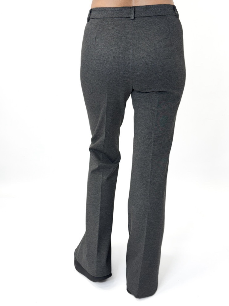 SPODNIE SZARE Z MATERIAŁU Z ROZSZERZANĄ NOGAWKĄ VICOLO TS0101 - obrazek 3