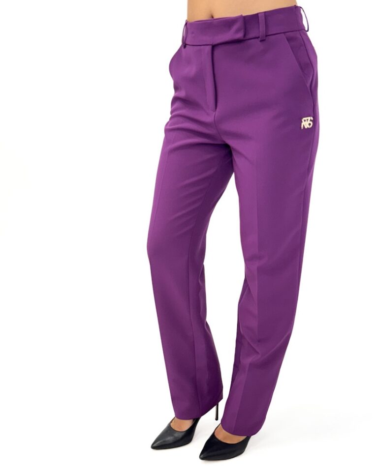 SPODNIE FIOLETOWE Z MATERIAŁU REVISE UNIQUE