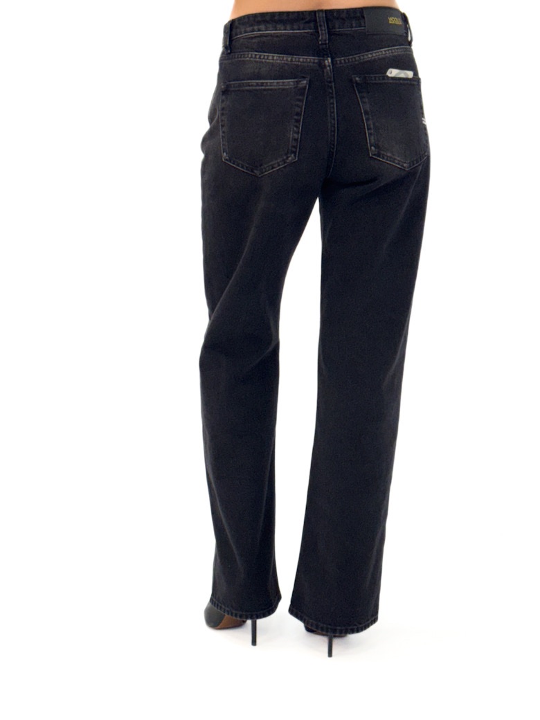 SPODNIE JEANSY CZARNE Z SZEROKIMI NOGAWKAMI VICOLO DS0118 - obrazek 2