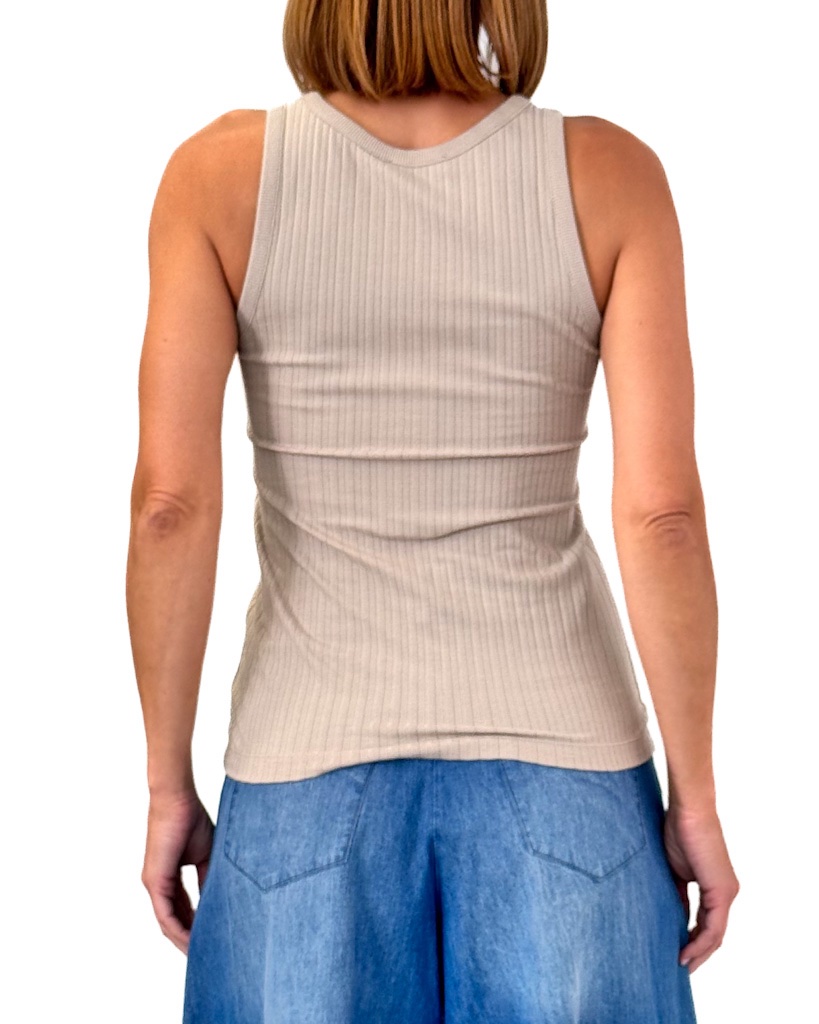 BLUZKA BEŻOWY TOP W PRĄŻEK MARGITTES 16536 2404 - obrazek 4