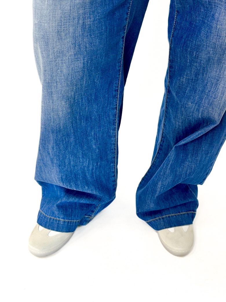 SPODNIE SZEROKIE JASNE JEANSY BABYLON ZMFJ007 - obrazek 6