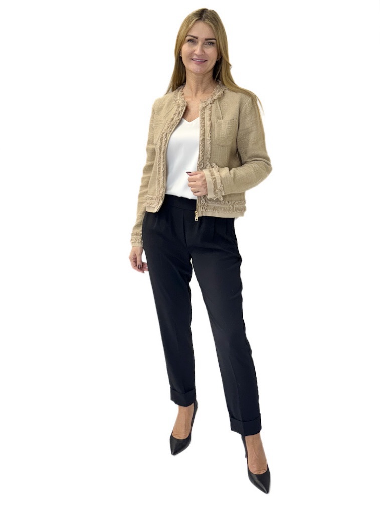 MARYNARKA TWEEDOWA ZAPINANA NA SUWAK TWINSET 191MP2302 - obrazek 3