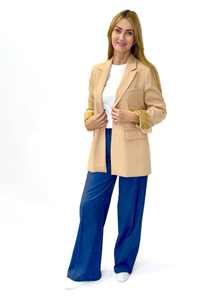 MARYNARKA W KOLORZE CAMELOWYM  MOS MOSH 144560 - obrazek 3