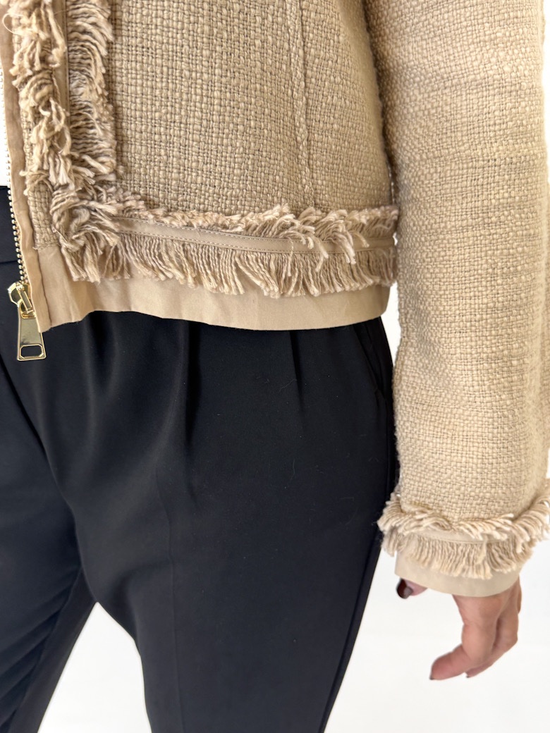 MARYNARKA TWEEDOWA ZAPINANA NA SUWAK TWINSET 191MP2302 - obrazek 4