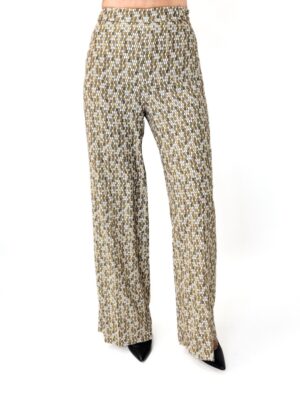 SPODNIE SZEROKIE Z MATERIAŁU W GEOMETRYCZNY WZÓR ARTIGLI ACPA001807