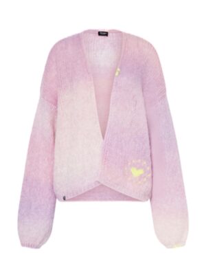 SWETER RÓŻOWY KARDIGAN Z ALPAKI ELIAS RUMELIS STEFANIA