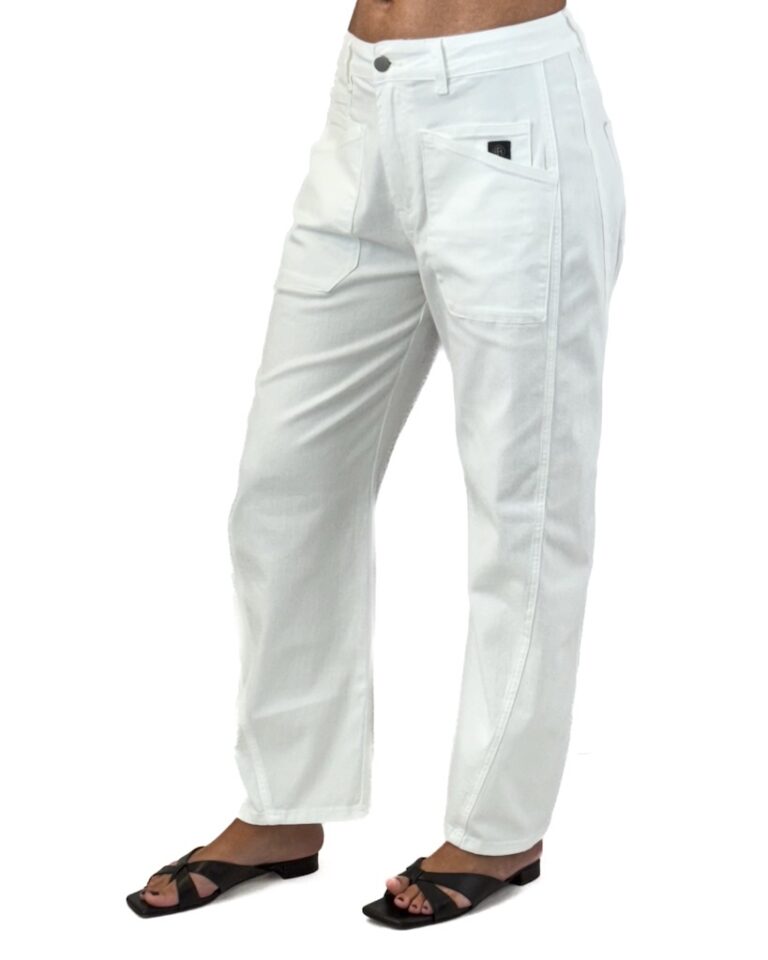 BIAŁE SPODNIE Z MIĘKKIEGO MATERIAŁU ELIAS RUMELIS ISABELLA