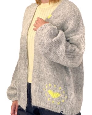 SWETER SZARY KARDIGAN Z ALPAKI ELIAS RUMELIS STEFANIA