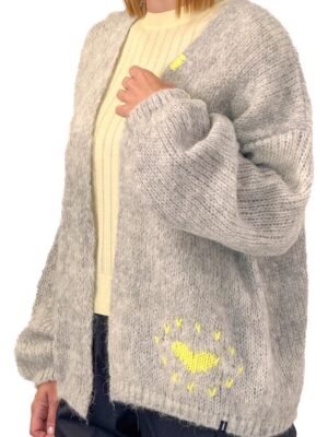 SWETER SZARY KARDIGAN Z ALPAKI ELIAS RUMELIS STEFANIA