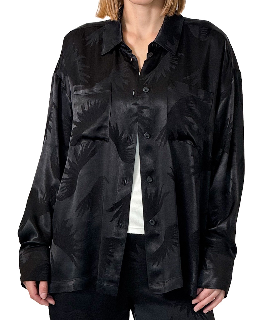 BLUZKA CZARNA KOSZULA ELIAS RUMELIS BELLA - obrazek 2