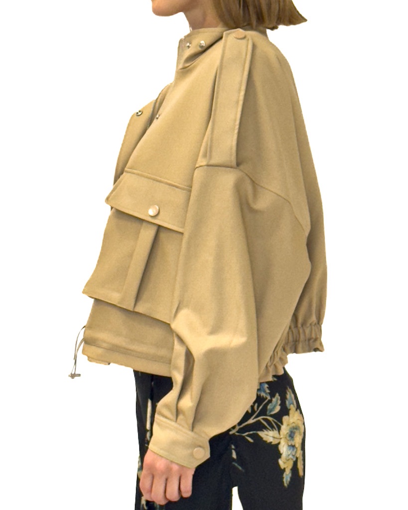 KURTKA CAMELOWA Z MATERIAŁU SPORTOWA LUŹNA ARTIGLI ACGI002233 - obrazek 2