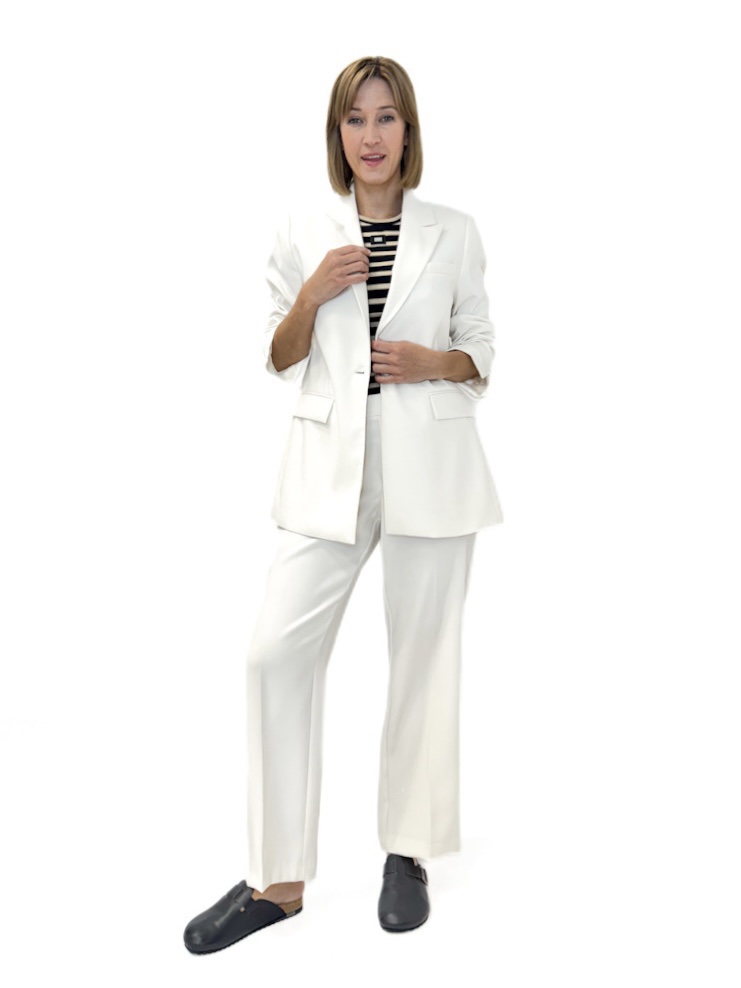 SPODNIE KREMOWE Z MATERIAŁU MOS MOSH 137930 - obrazek 3