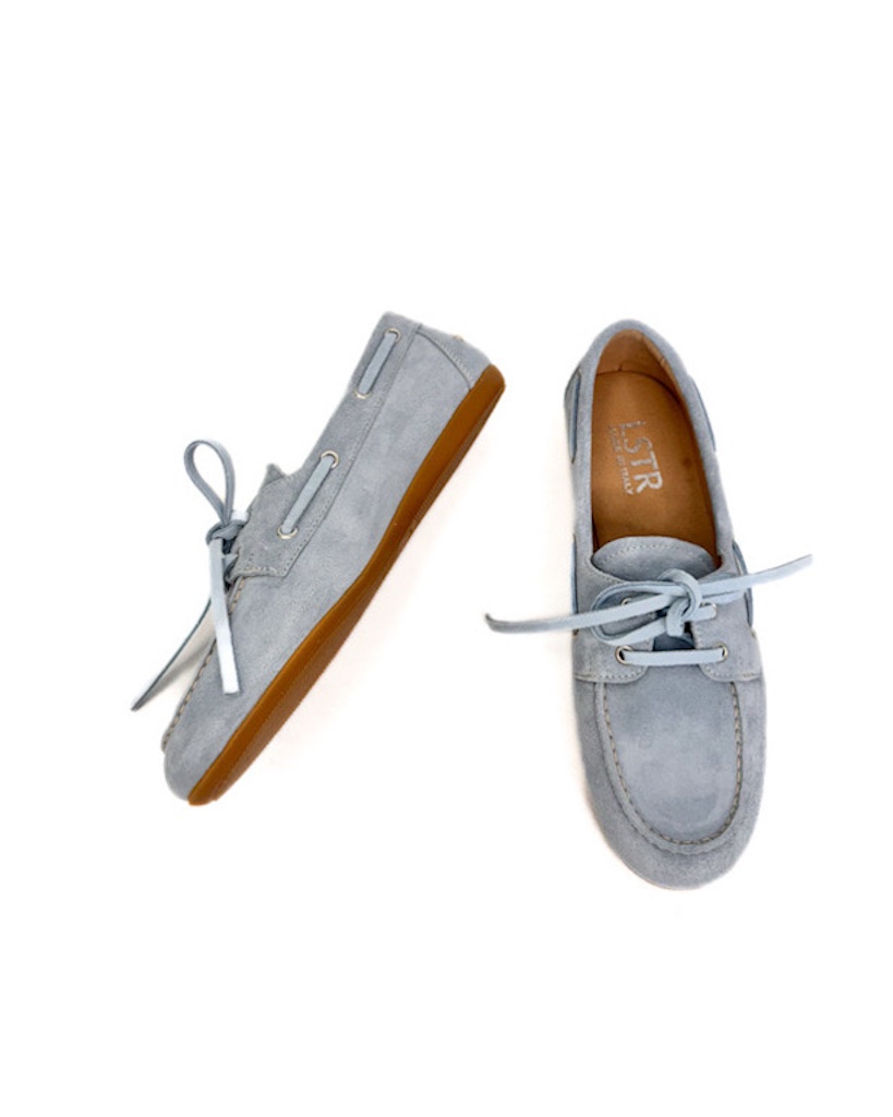 BUTY MOKASYNY SKÓRZANE BŁĘKITNE LESTROSA M6 - obrazek 2