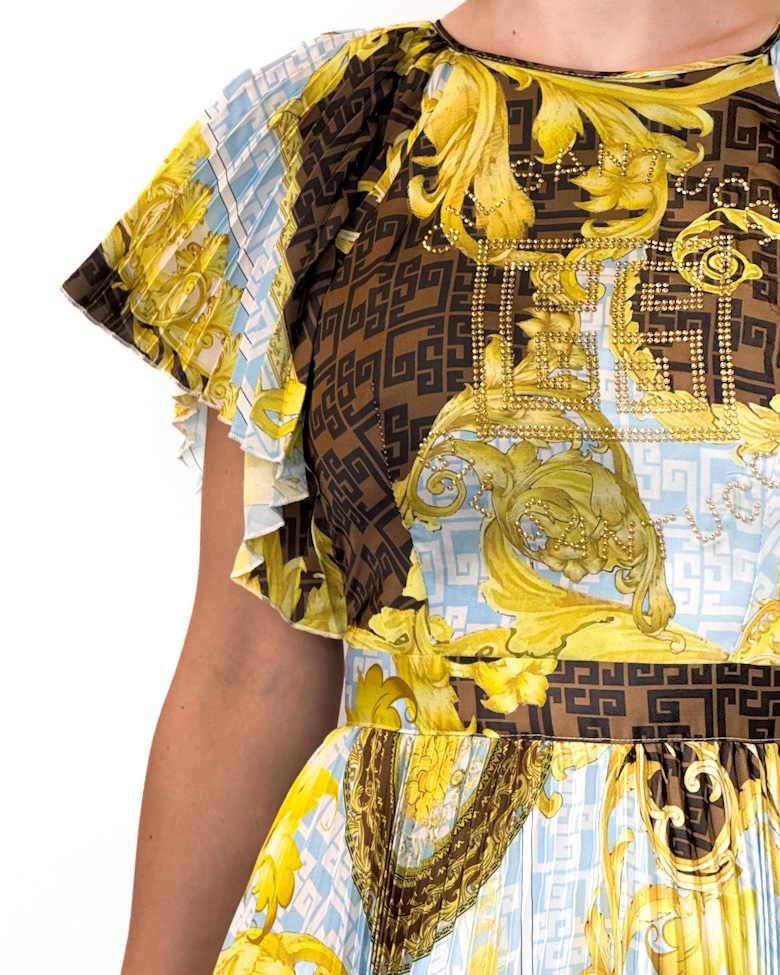 SUKIENKA DŁUGA PLISOWANA KOLOROWA GIL SANTUCCI 21XPT925AES40 - obrazek 3