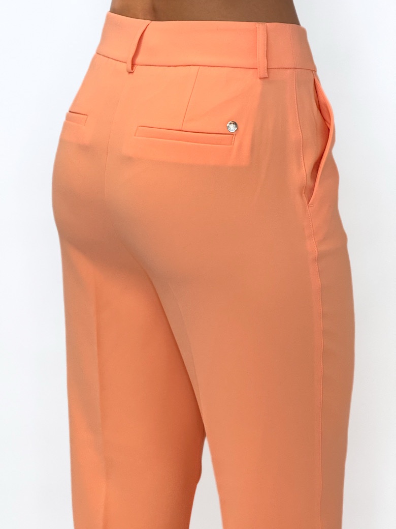 SPODNIE ELEGANCKIE KORALOWE Z MATERIAŁU MOS MOSH 149910 - obrazek 2