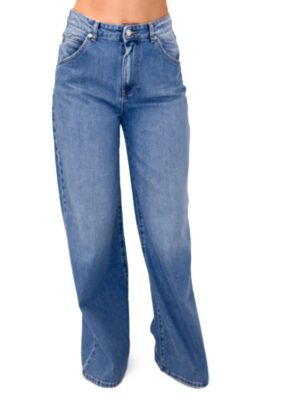 NIEBIESKIE JEANSY Z SZEROKĄ NOGAWKĄ VICOLO DD5287