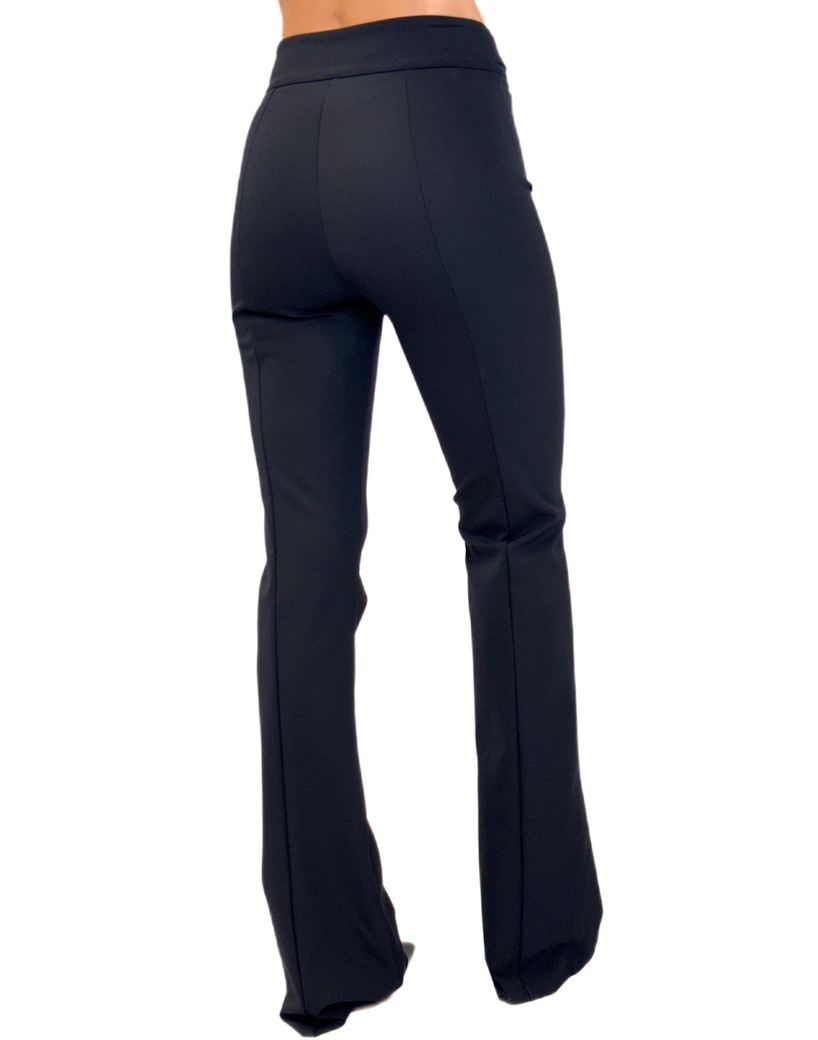 SPODNIE CZARNE DZWONY Z MATERIAŁU BABYLON ZS00564 - obrazek 2