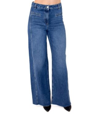 NIEBIESKIE JEANSY Z SZEROKĄ NOGAWKĄ VICOLO DD5240