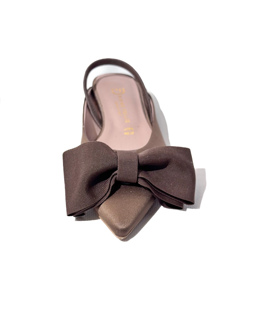 BUTY KLAPKI SANDAŁY Z KOKARDKĄ MIODOWE AKSAMITNE DIVINE 6013 - obrazek 5