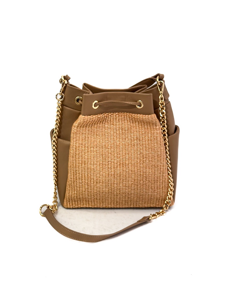 TOREBKA PLECIONA DUŻY WOREK BEŻOWY 4895299 - obrazek 4