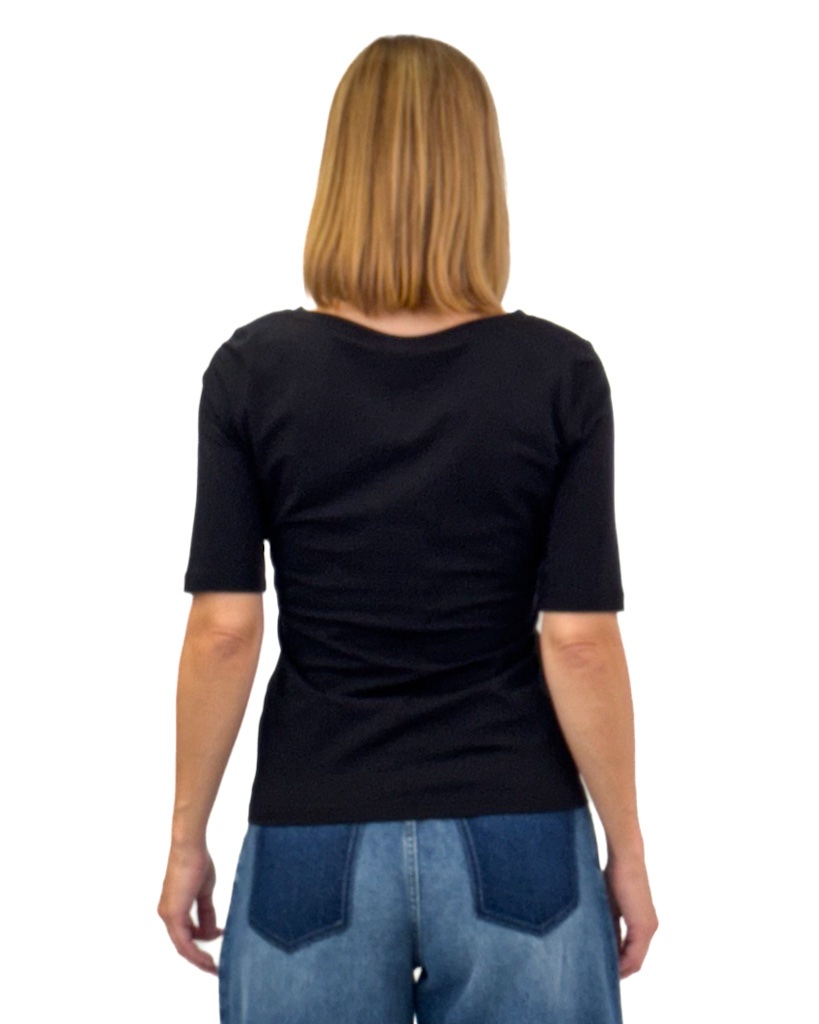 BLUZKA CZARNA DEKOLT W SZPIC MARGITTES 27423 2521 - obrazek 2