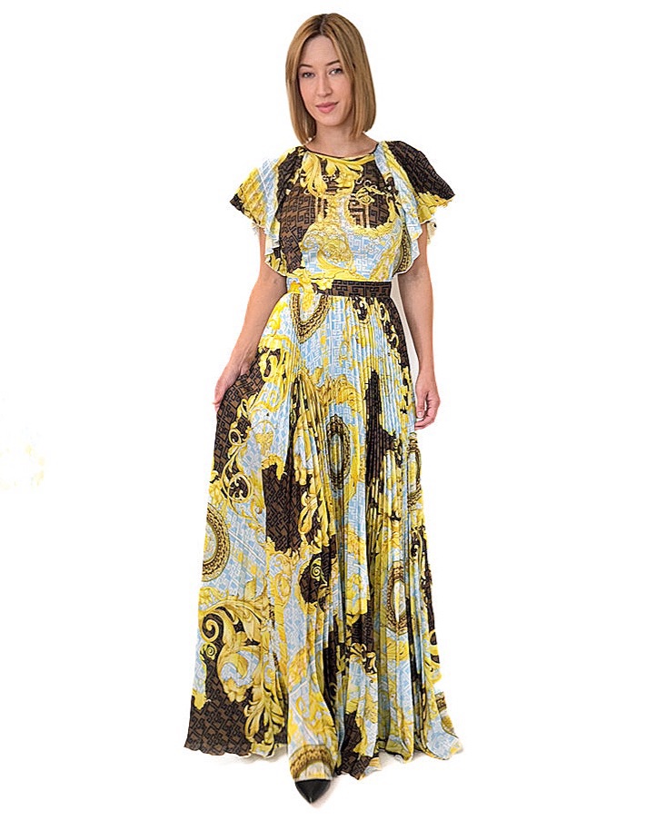 SUKIENKA DŁUGA PLISOWANA KOLOROWA GIL SANTUCCI 21XPT925AES40