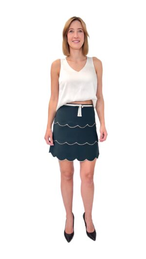 SPÓDNICA KRÓTKA MORSKA ELISABETTA FRANCHI GO-263-96E2