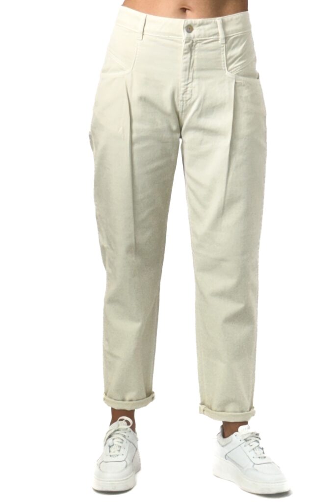 SPODNIE KREMOWE JEANSY SKILLS&GENES W261EDITH542