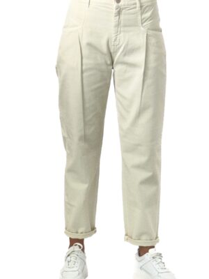 SPODNIE KREMOWE JEANSY SKILLS&GENES W261EDITH542