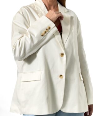 MARYNARKA KREMOWA O LUŹNYM FASONIE Z PODSZEWKĄ VICOLO TD0561