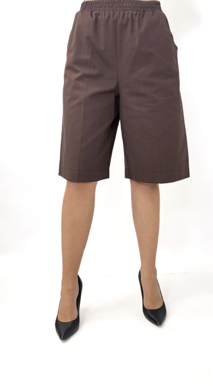 BAWEŁNIANE KRÓTKIE SPODNIE DO KOLAN BRĄZOWE IMPERIAL D489JTX