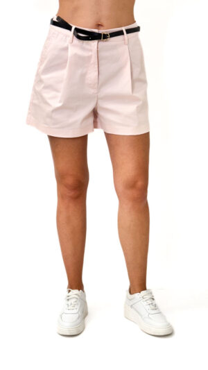 BAWEŁNIANE KRÓTKIE SPODNIE RÓŻOWE Z PASKIEM IMPERIAL D9990032T