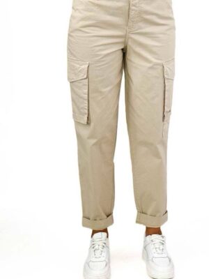BEŻOWE SPODNIE BOJÓWKI ZE ZWĘŻANĄ NOGAWKĄ MOS MOSH 161910