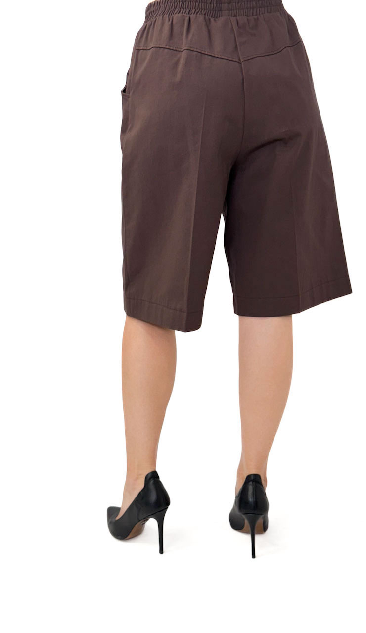 BAWEŁNIANE KRÓTKIE SPODNIE DO KOLAN BRĄZOWE IMPERIAL D489JTX - obrazek 2