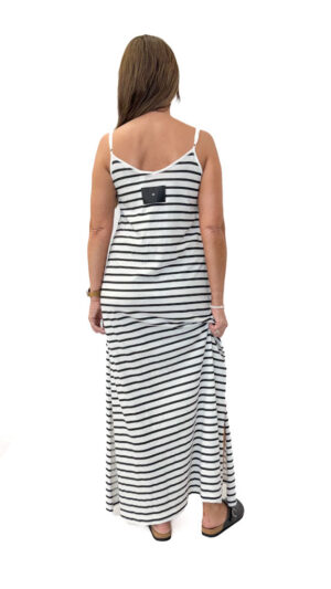 SUKIENKA NA CIENKICH RAMIĄCZKACH DŁUGA W PASKI 10DAYS 20-361-4202