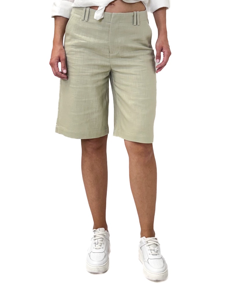 SPODNIE DO KOLAN OLIWKOWE Z MATERIAŁU MOS MOSH 171630