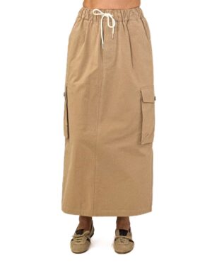 DŁUGA BAWEŁNIANA BEŻOWA SPÓDNICA W LITERKĘ "A" ARTIGLI ACGO002193