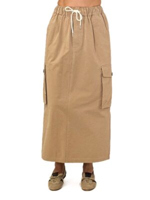 DŁUGA BAWEŁNIANA BEŻOWA SPÓDNICA W LITERKĘ "A" ARTIGLI ACGO002193