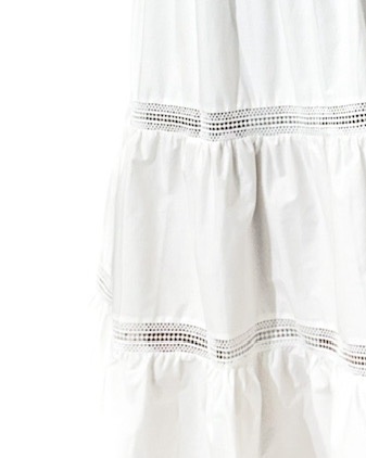 DŁUGA BIAŁA SPÓDNICA Z HAFTEM Z BAWEŁNY ARTIGLI ACGO001779 - obrazek 3